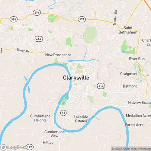 Map Clarksville 500x500px 