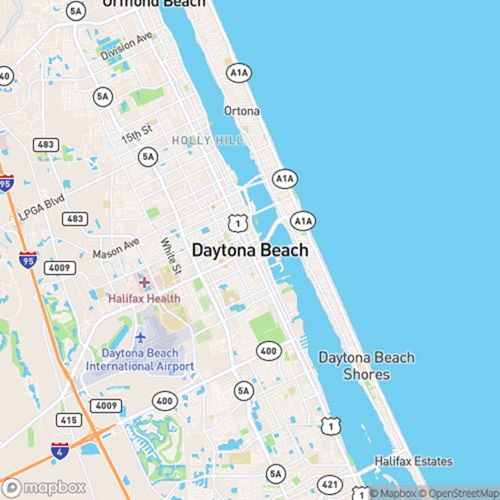Map Daytona Beach 500x500px 