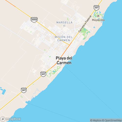Map Playa Del Carmen 500x500px 